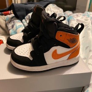 Toddler Air Jordan 1 Mid Retro (Orange & Black)